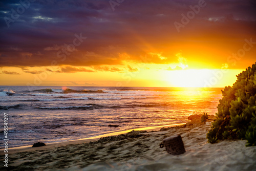 sunset on the beach