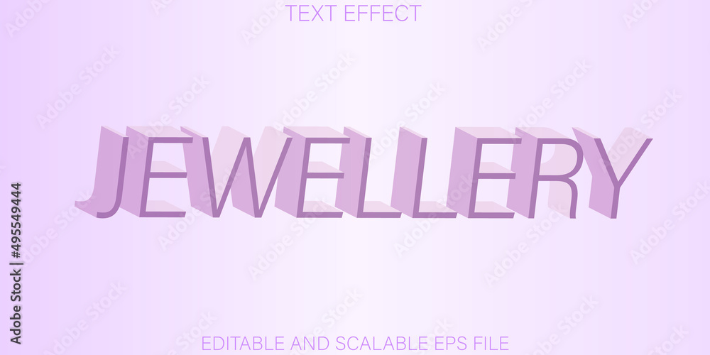Jewellery editable text effect,Vector text effect