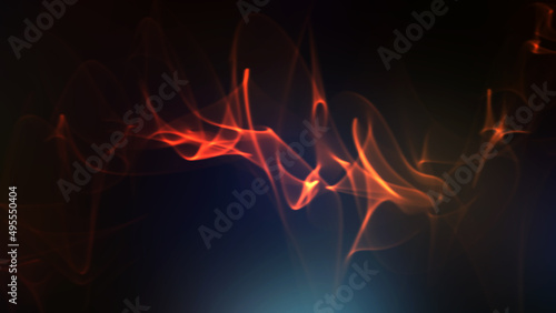 Abstract black background with glowing lines.