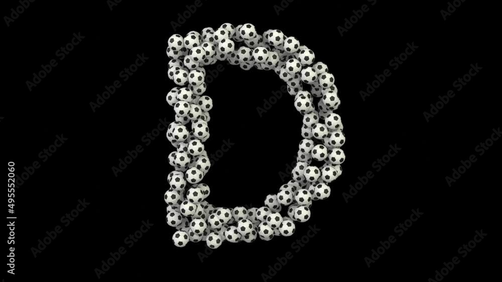 Soccer Football Animation Letter D Soccer Football Animation Letter D