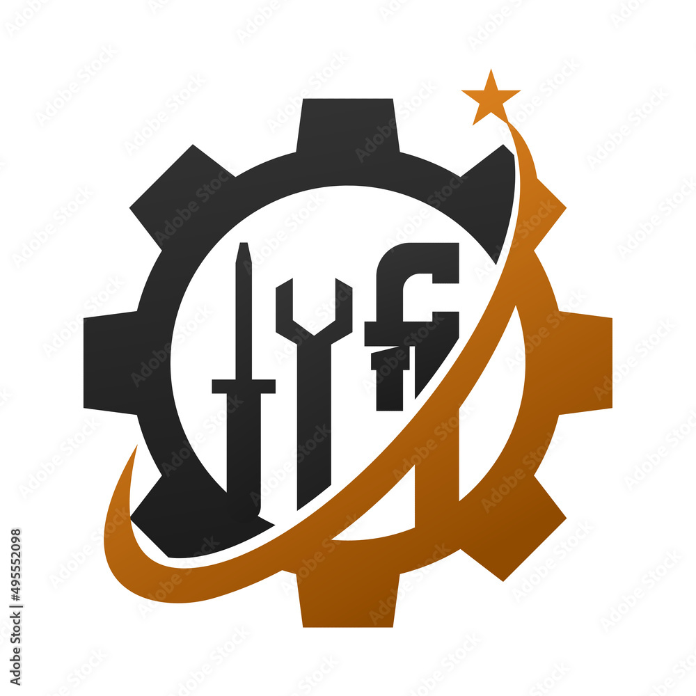 service gear machine logo Icon Illustration Brand Identity service gear machine logo Icon Illustration Brand Identity