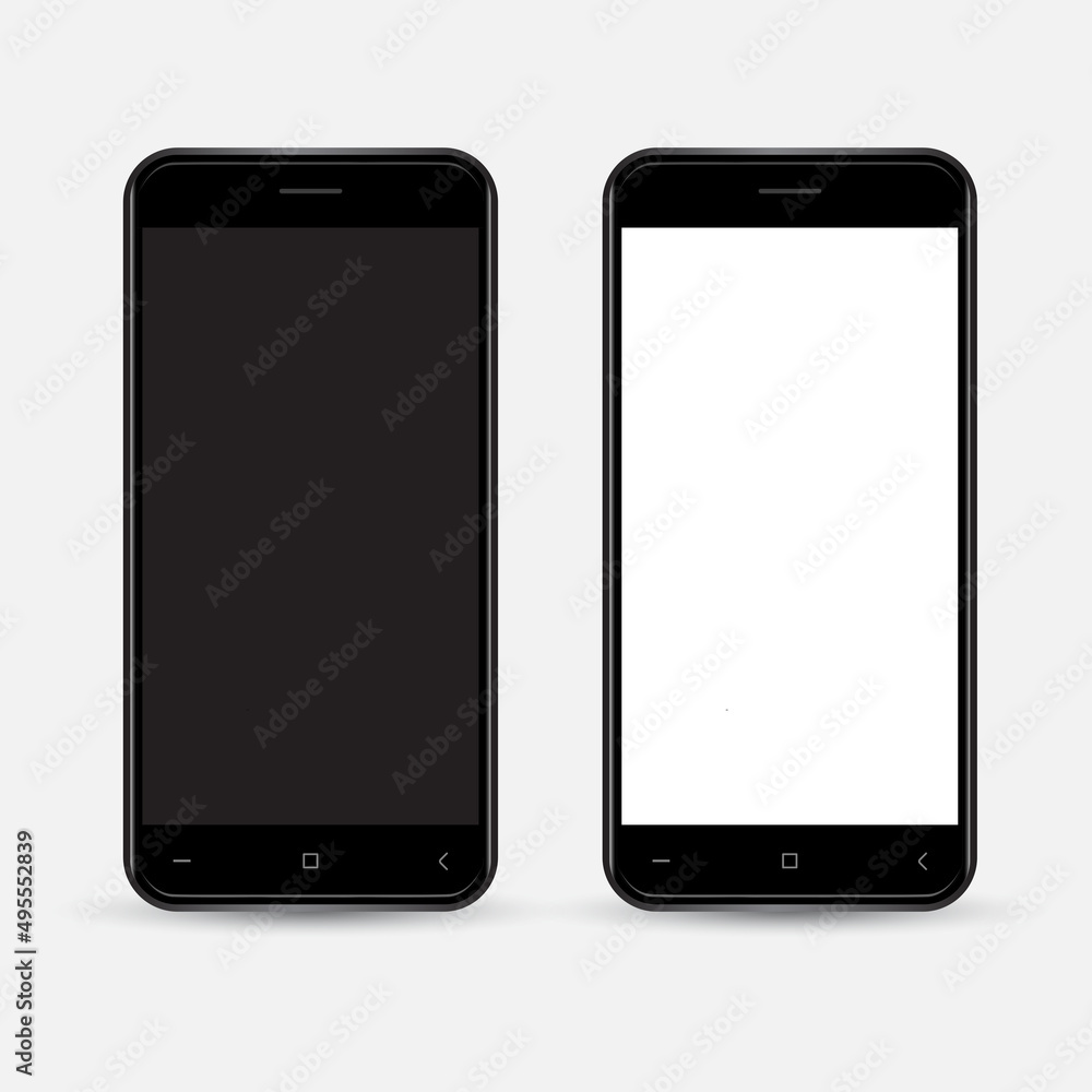 Realistic smartphone design vector isolated on white background. Collection of realistic smartphone vector illustration. Realistic smartphone design vector isolated on white background. Collection of realistic smartphone vector illustration.