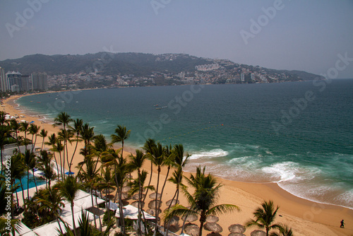 Acapulco Guerrero, Mexico. May 17, 2016. Views of the coastal beach in Acapulco Guerrero, Mexico.