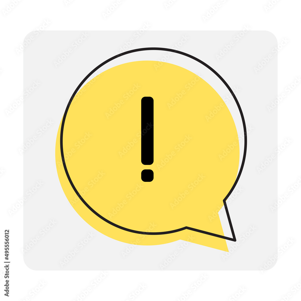 Exclamation mark message, great design for any purposes. Alert message. Vector illustration. stock image. Exclamation mark message, great design for any purposes. Alert message. Vector illustration. stock image.