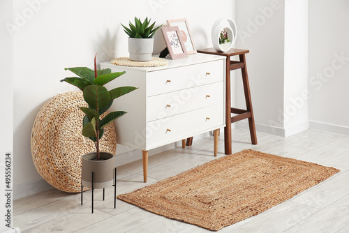 Interior of light room with...