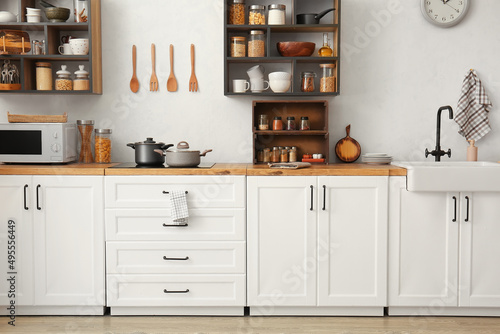 Interior of light modern ki...