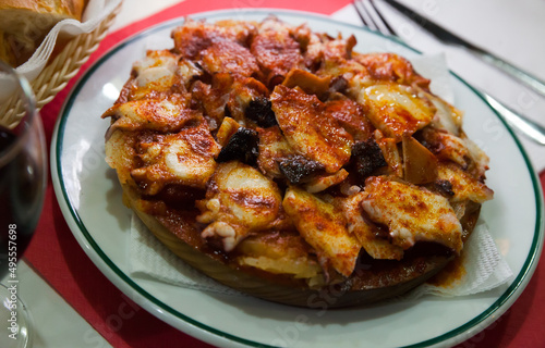 Octopus galician dish with paprika. High quality photo