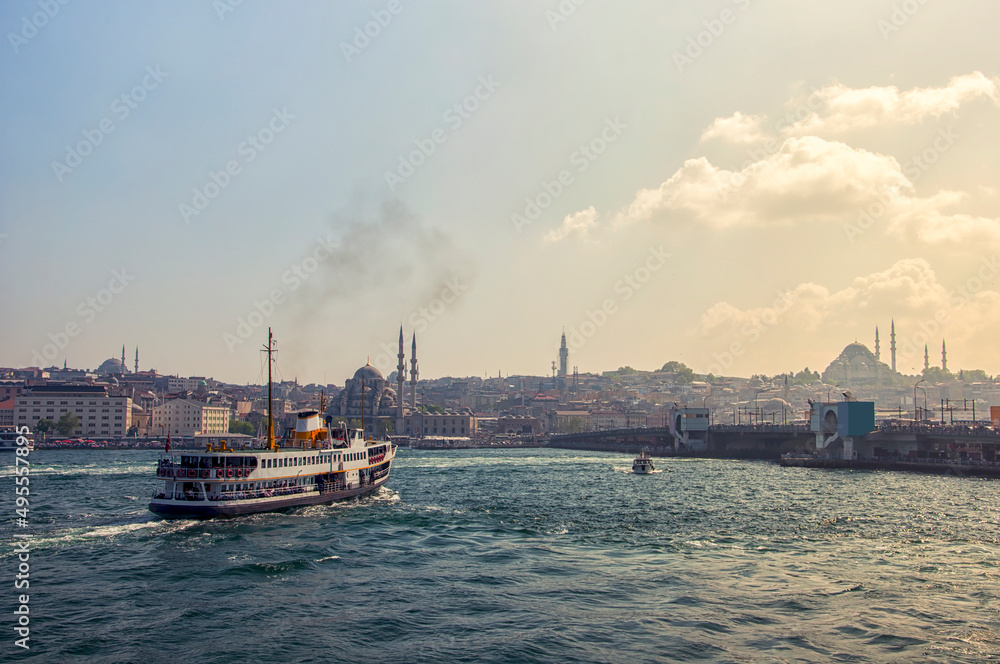 City lines passenger ferry, one of the symbols of Istanbul 
