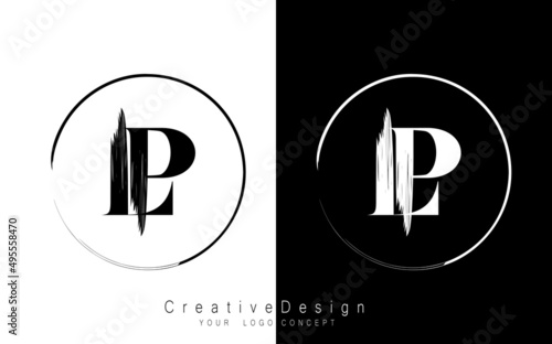 LP letter logo design template vector