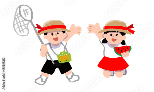 夏休みの小学生