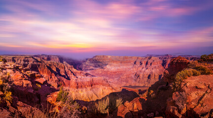Fototapete Lavendelfarbene Motive Sonnenuntergang am Grand Canyon Arizona  © CK