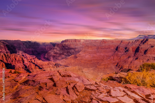 Sunset view of the Grand Canyon in Arizona, United States