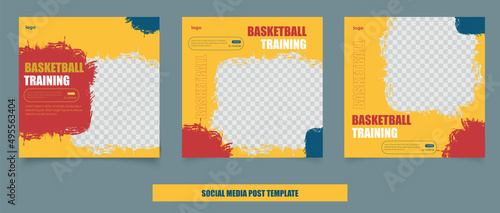 social media post template for basketball