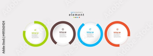 Infographic. Vector Infographic design template with icons and 4 numbers options or steps. Can be used for process diagram, presentations, workflow layout, banner, flow chart, info graph. Eps10