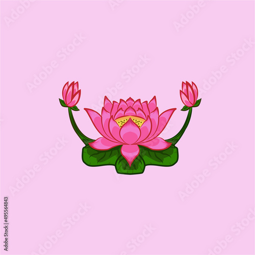 lotus flowers spiritual vektor Art & Illustration