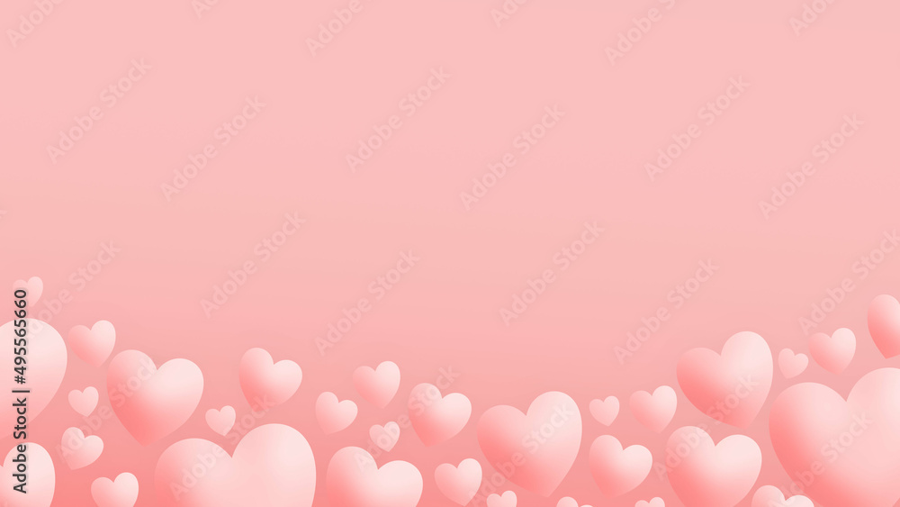 simple 3d border frame stack of heart for wallpaper and presentation background template