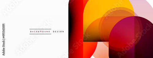 Round triangle shapes lines and circles. Geometric vector illustration for wallpaper banner background or landing page
