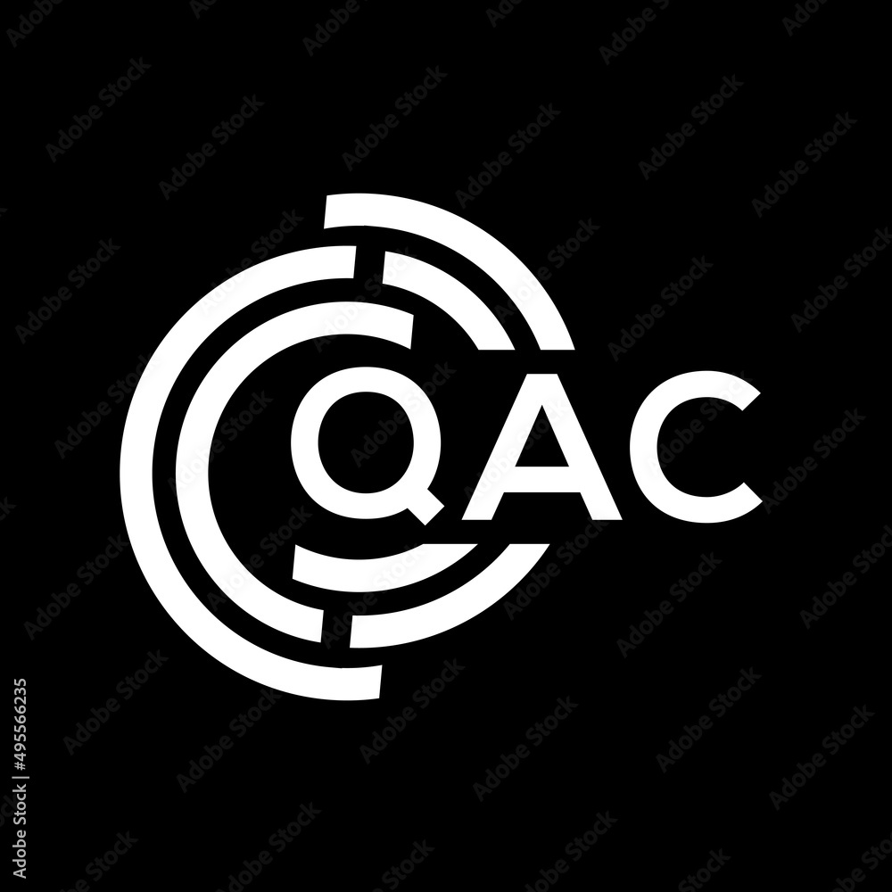 QAC letter logo design on black background. QAC creative initials letter logo concept. QAC letter design. QAC letter logo design on black background. QAC creative initials letter logo concept. QAC letter design.