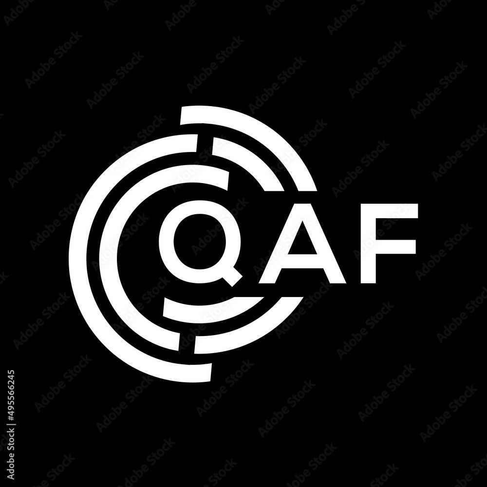 QAF letter logo design on black background. QAF creative initials letter logo concept. QAF letter design. QAF letter logo design on black background. QAF creative initials letter logo concept. QAF letter design.