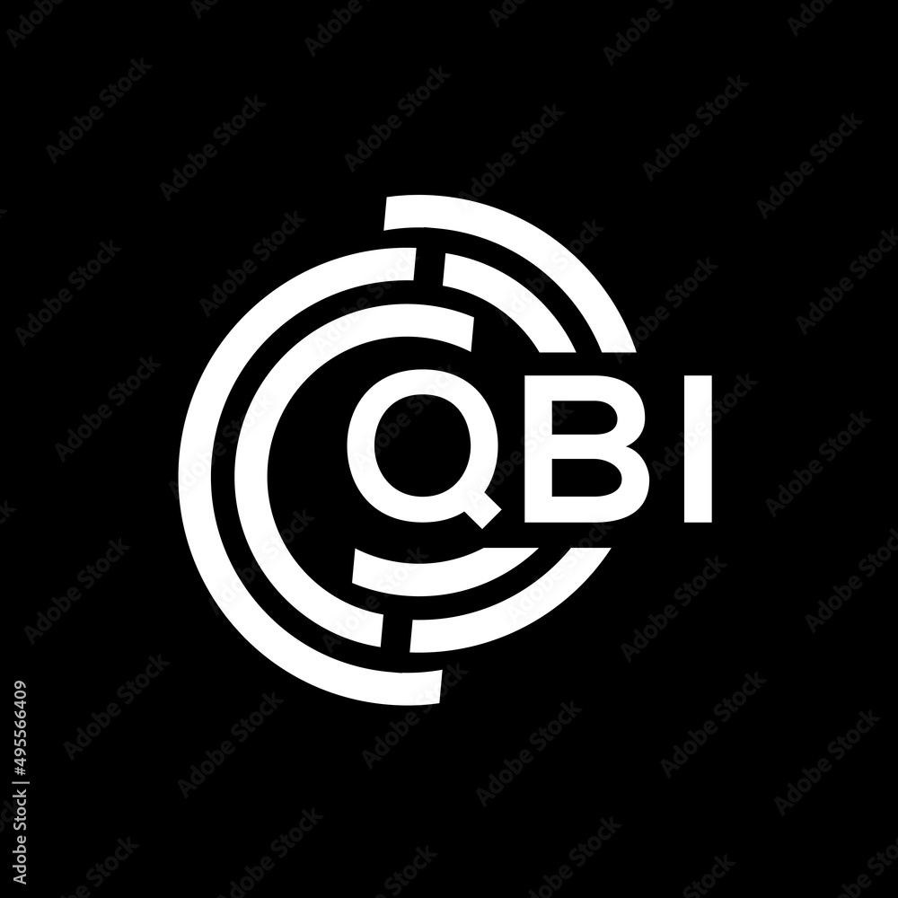 QBI letter logo design. QBI monogram initials letter logo concept. QBI letter design in black background. QBI letter logo design. QBI monogram initials letter logo concept. QBI letter design in black background.