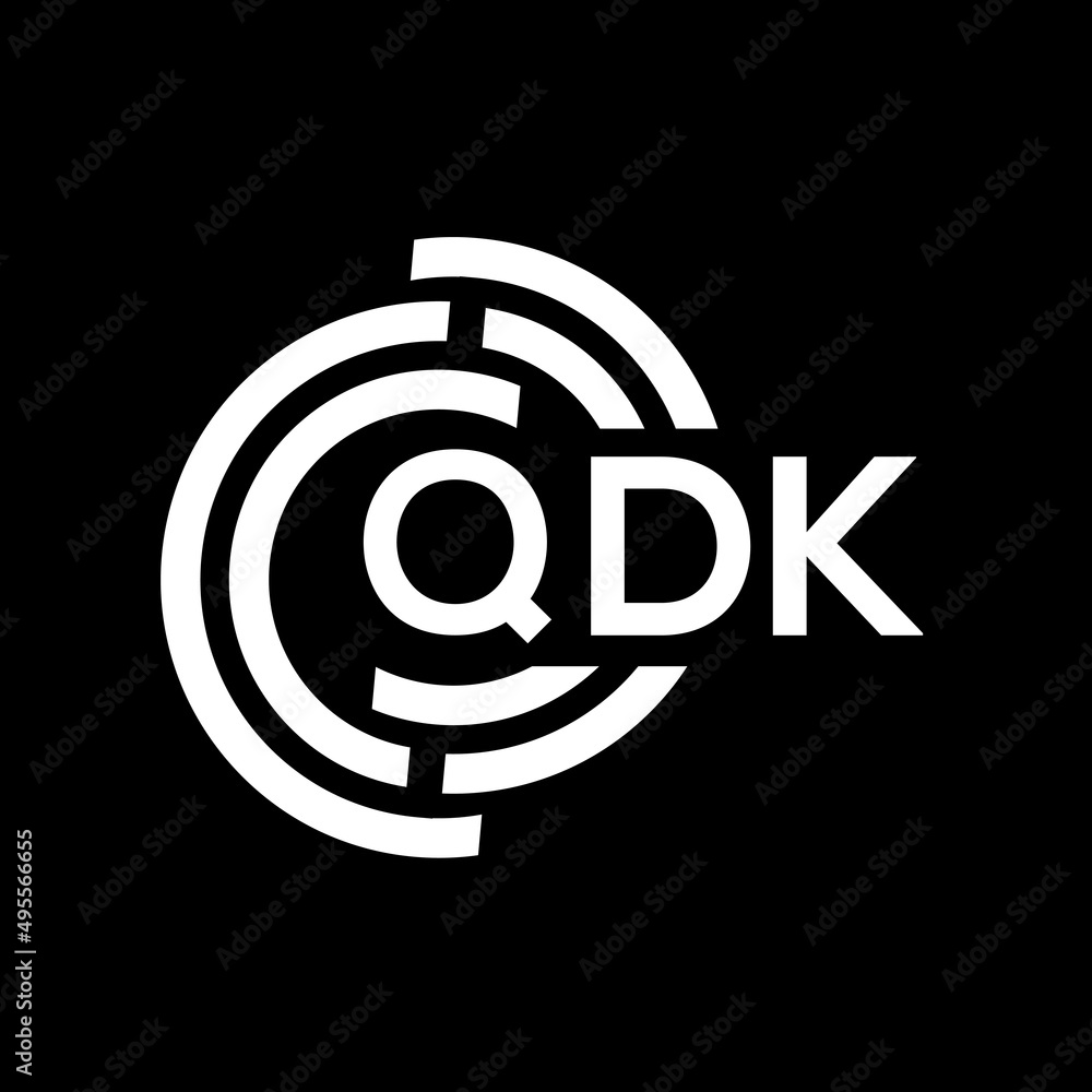 QDK letter logo design. QDK monogram initials letter logo concept. QDK letter design in black background. QDK letter logo design. QDK monogram initials letter logo concept. QDK letter design in black background.
