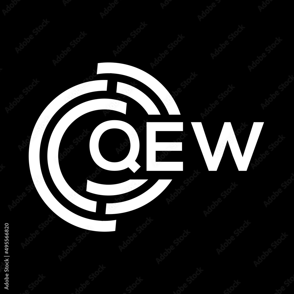 QEW letter logo design on black background. QEW creative initials letter logo concept. QEW letter design. QEW letter logo design on black background. QEW creative initials letter logo concept. QEW letter design.