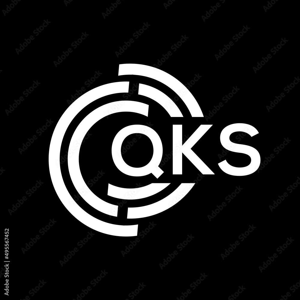 QKS letter logo design. QKS monogram initials letter logo concept. QKS letter design in black background. QKS letter logo design. QKS monogram initials letter logo concept. QKS letter design in black background.
