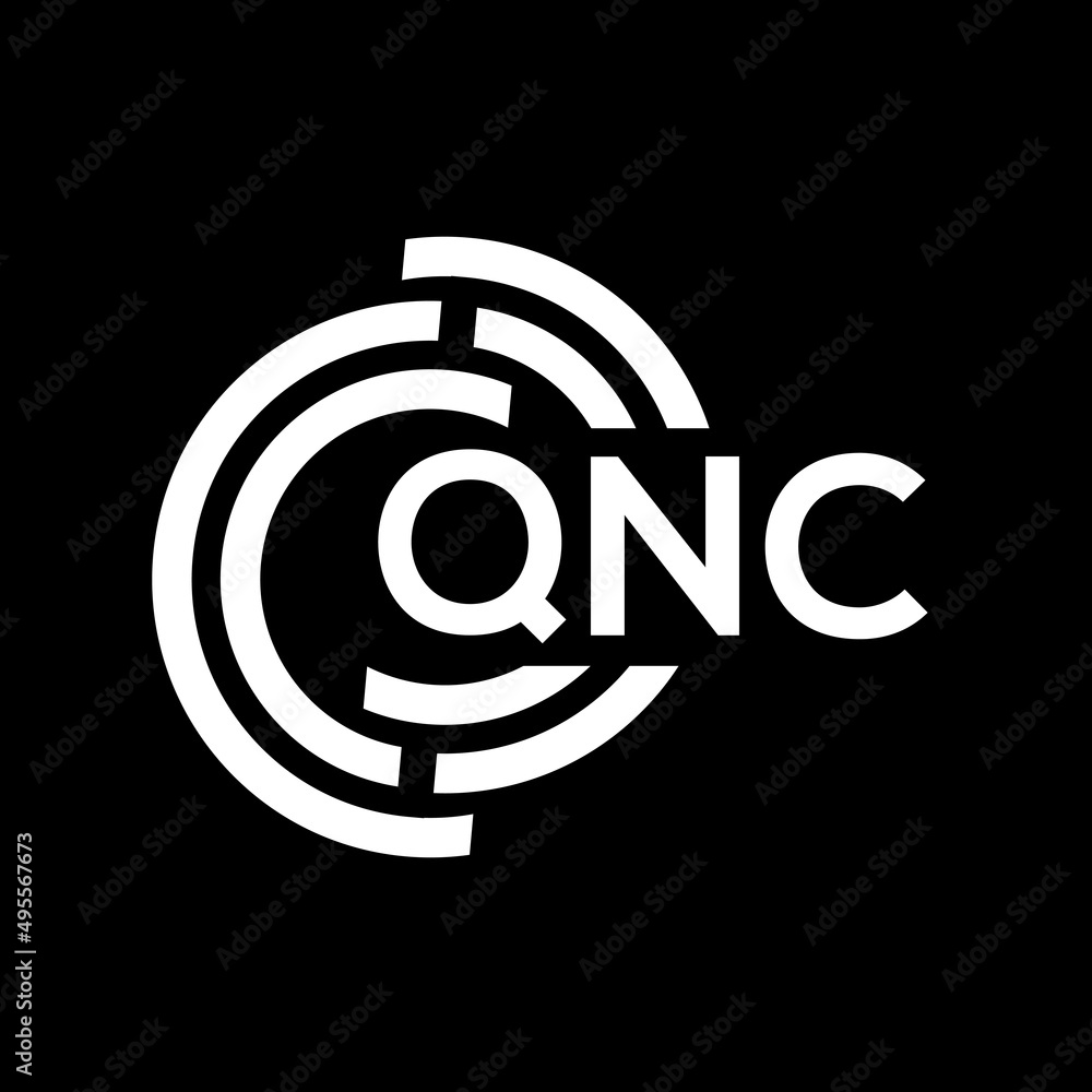 QNC letter logo design. QNC monogram initials letter logo concept. QNC letter design in black background. QNC letter logo design. QNC monogram initials letter logo concept. QNC letter design in black background.