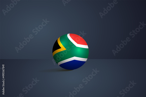 south Africa round flag 3D render vector buttons shape  south Africa circle flag vector