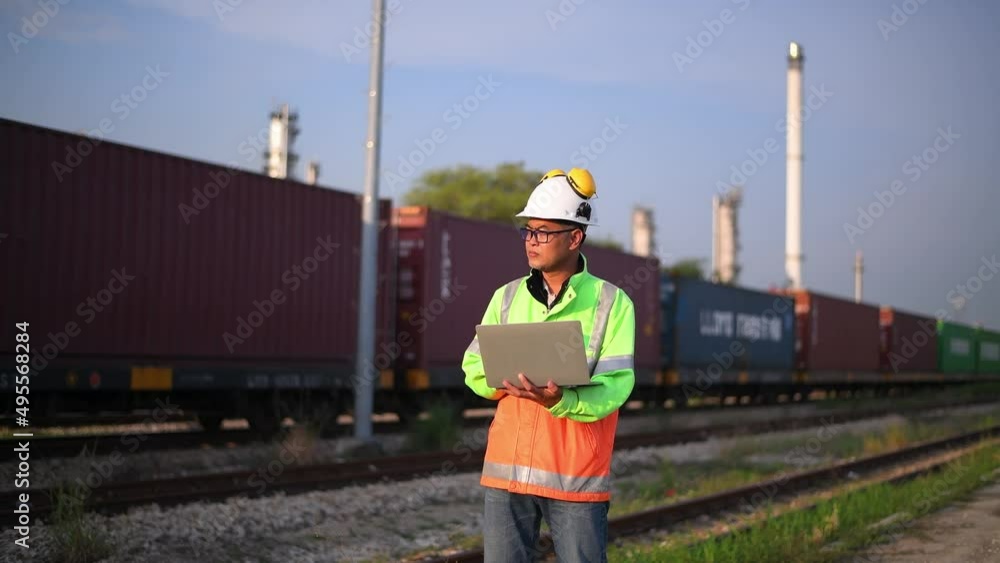 Engineer wearing uniform and helmet stand in front of the car hand holding blue print paper, inspection work plant site progress using radio communication to work orders with oil refinery background. Engineer wearing uniform and helmet stand in front of the car hand holding blue print paper, inspection work plant site progress using radio communication to work orders with oil refinery background.