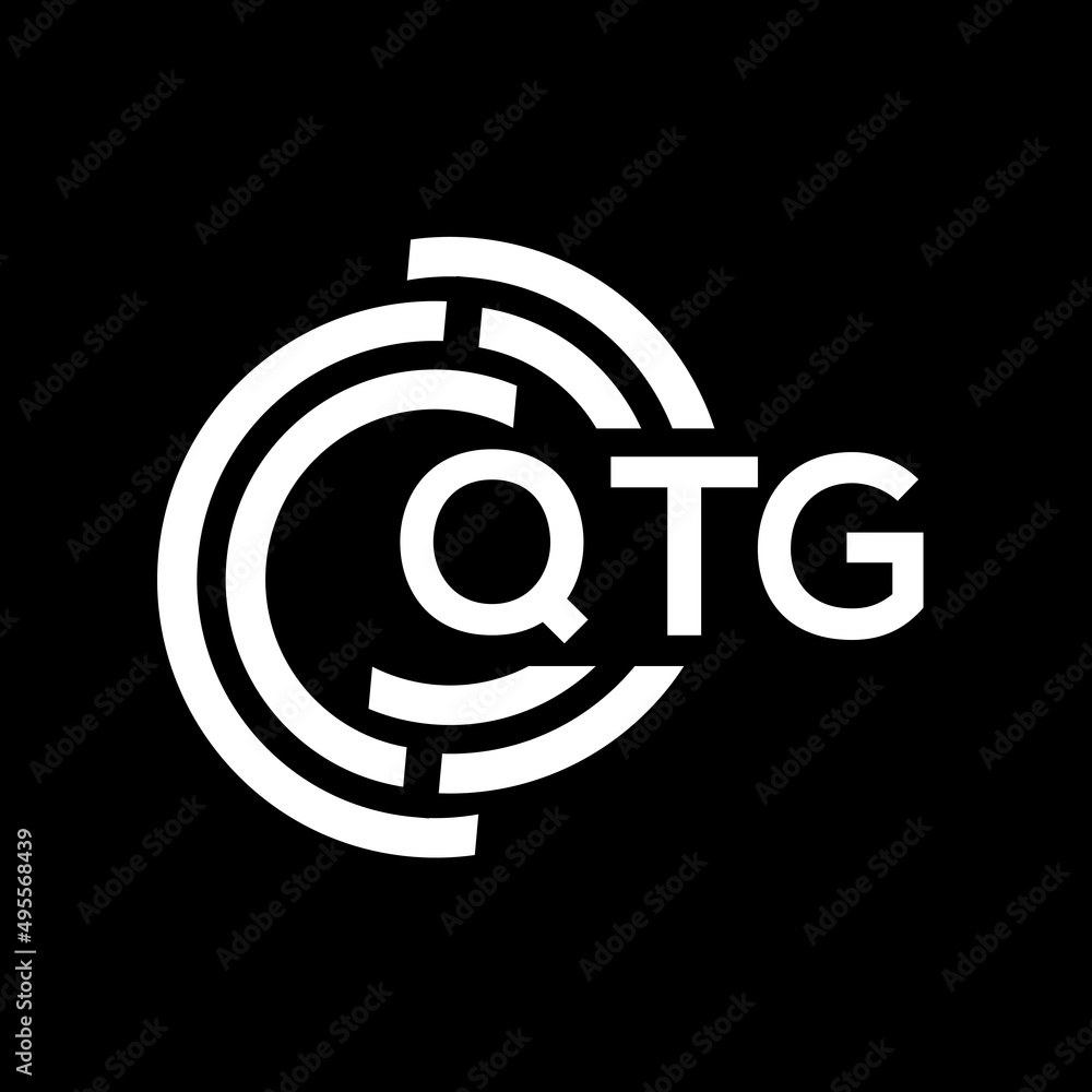 QTG letter logo design. QTG monogram initials letter logo concept. QTG letter design in black background. QTG letter logo design. QTG monogram initials letter logo concept. QTG letter design in black background.