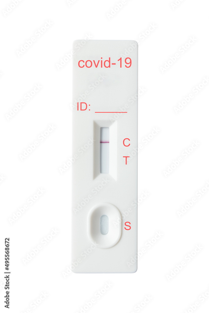 Covid-19 antigen test kit cassette isolated on white background Covid-19 antigen test kit cassette isolated on white background