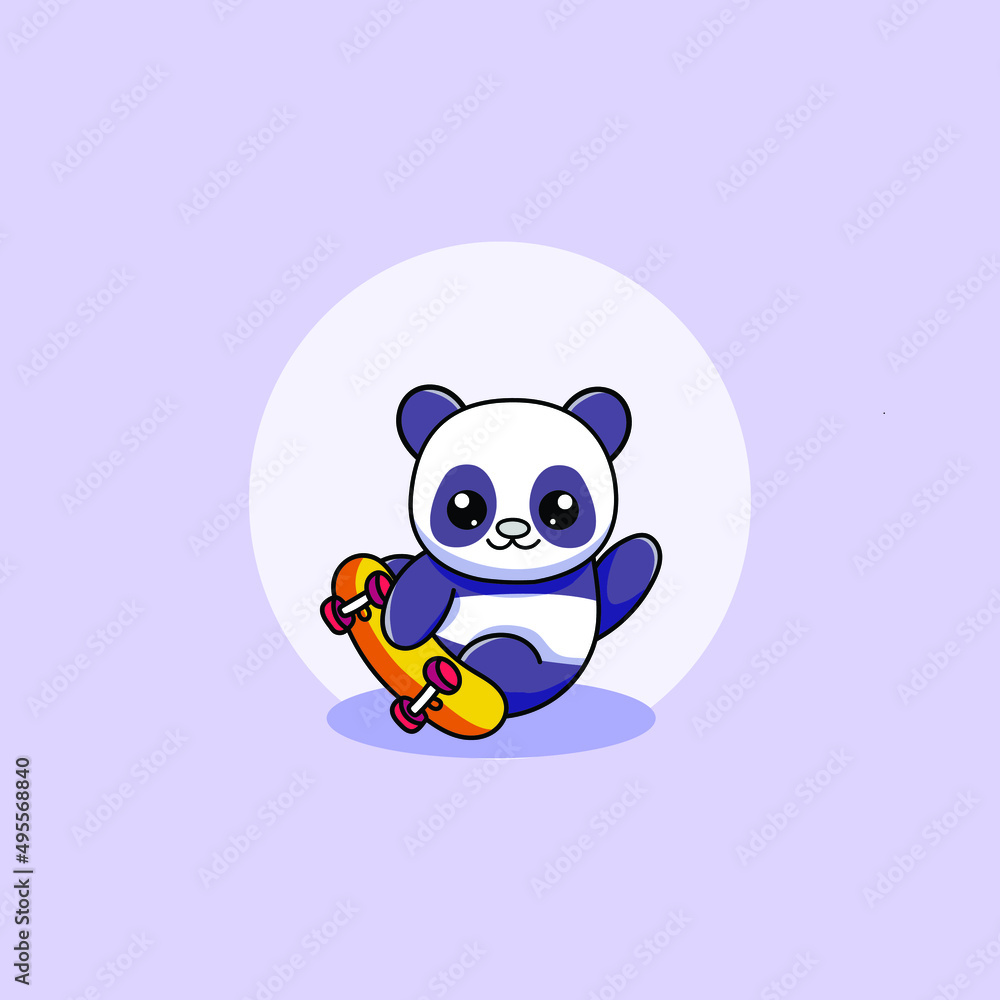 cartoon panda background vector cartoon panda background vector