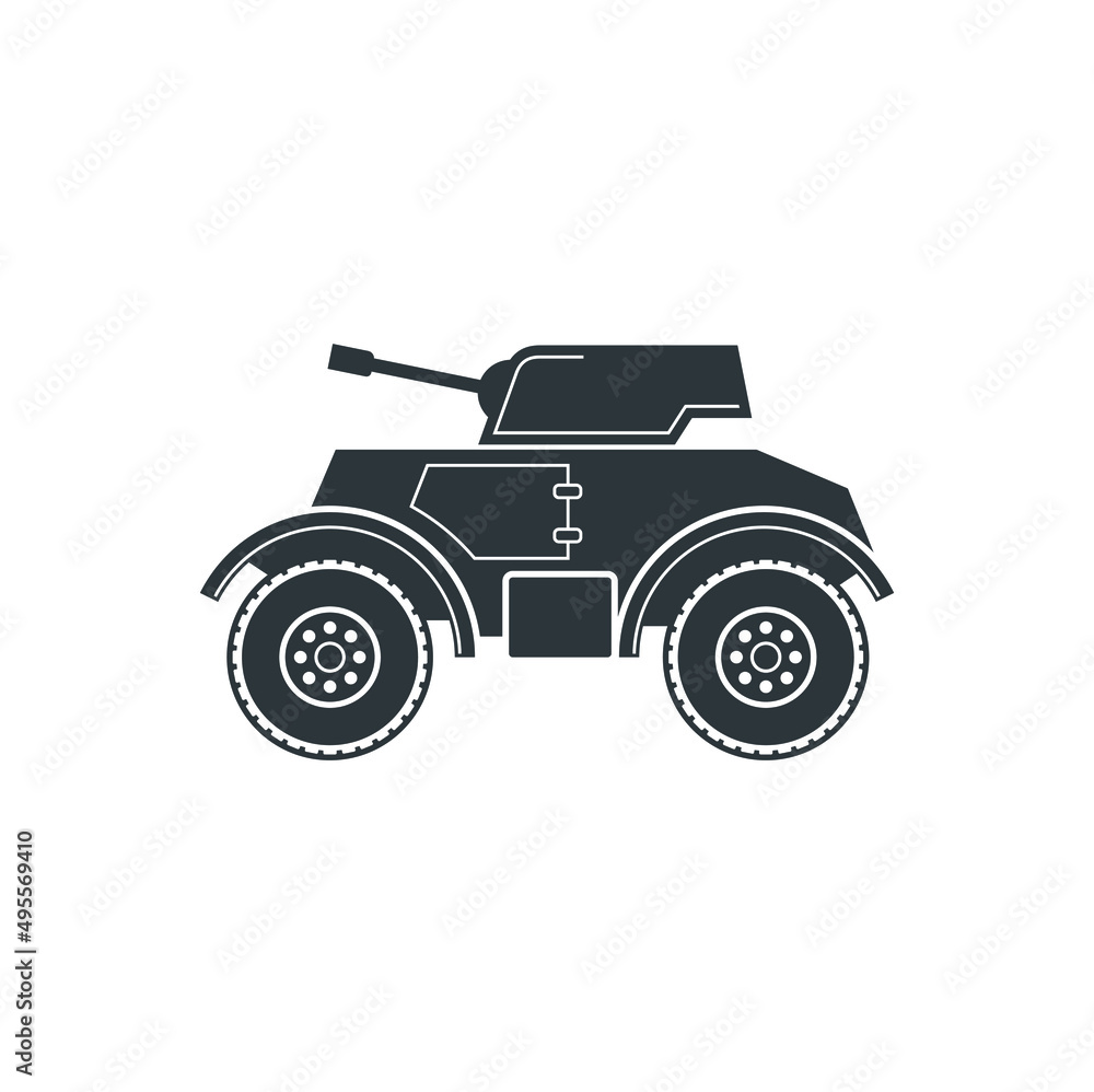 armored vehicle illustration, vector art.