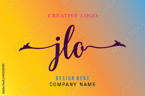 JLO lettering logo is simple, easy to understand and authoritative photo