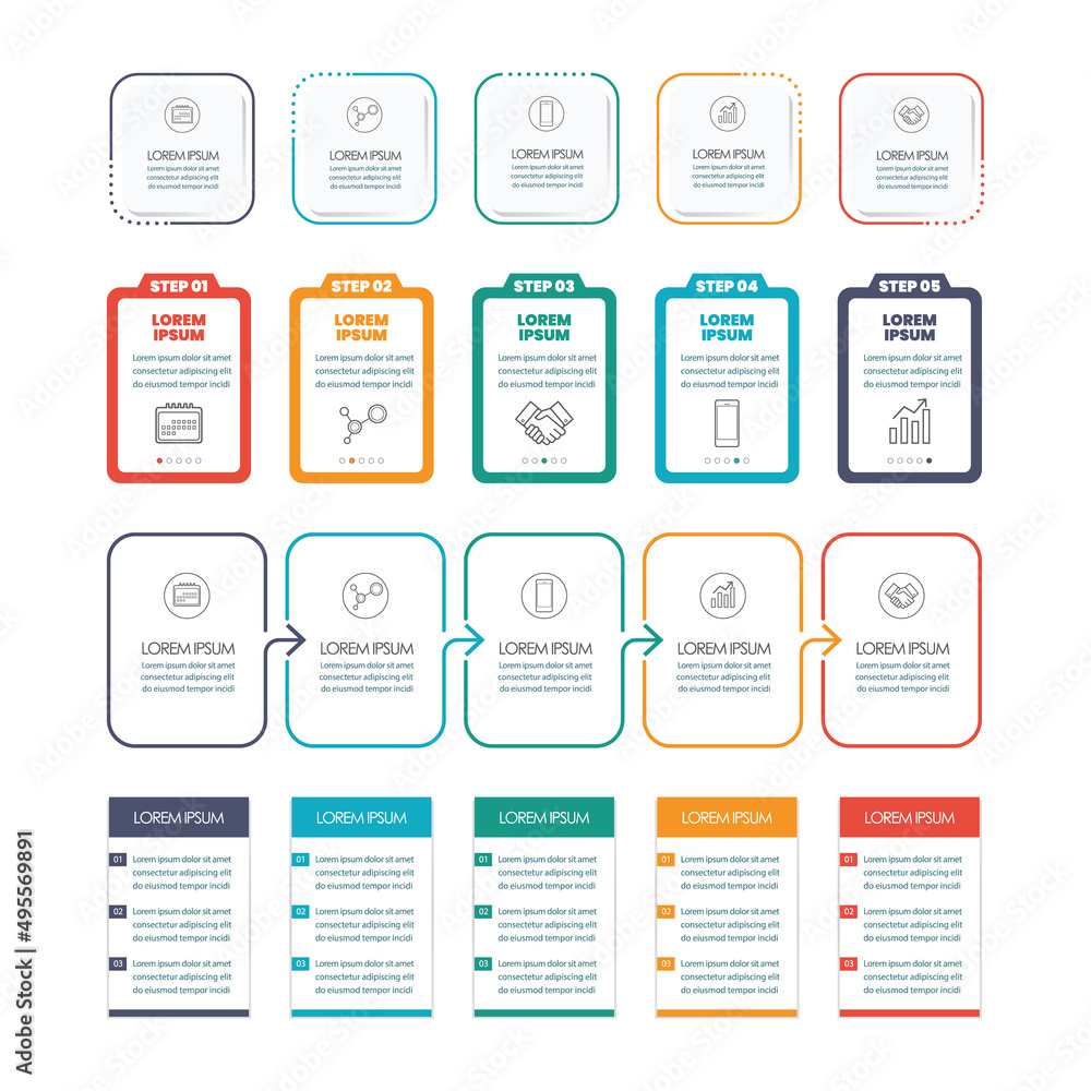 Set of infographic template elements Set of infographic template elements