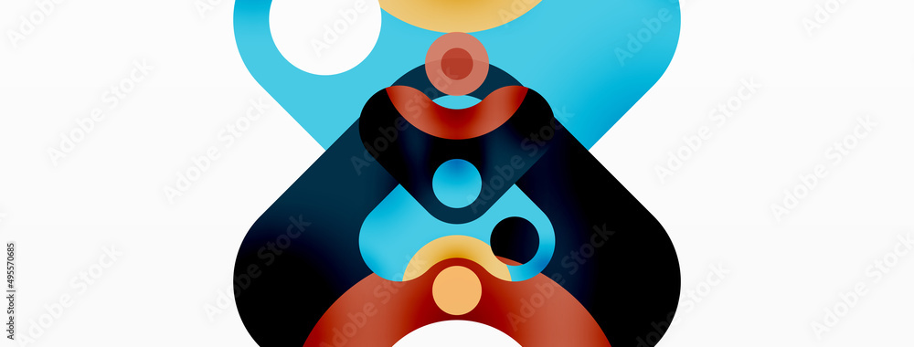 Creative geometric wallpaper. Minimal bubble arrow and circle abstract background. Techno business template for wallpaper, banner, background or landing Creative geometric wallpaper. Minimal bubble arrow and circle abstract background. Techno business template for wallpaper, banner, background or landing