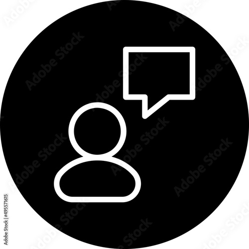 interviewer glyph icon