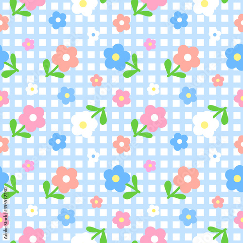 seamless pattern with flowers
