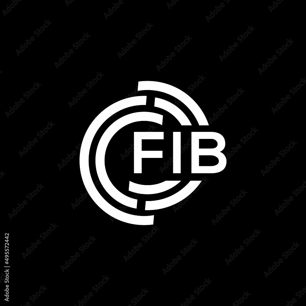 FIB letter logo design on Black background. FIB creative initials letter logo concept. FIB letter design. FIB letter logo design on Black background. FIB creative initials letter logo concept. FIB letter design.