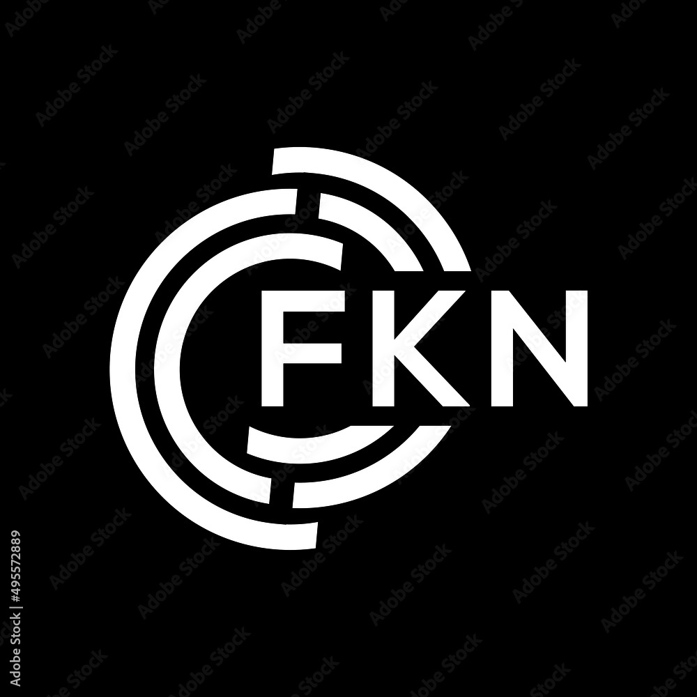 FKN letter logo design on Black background. FKN creative initials letter logo concept. FKN letter design. FKN letter logo design on Black background. FKN creative initials letter logo concept. FKN letter design.