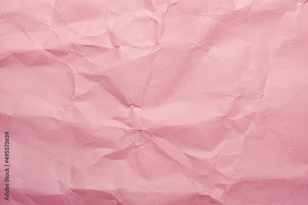 Fototapeta premium Crumpled Pink paper texture background for design