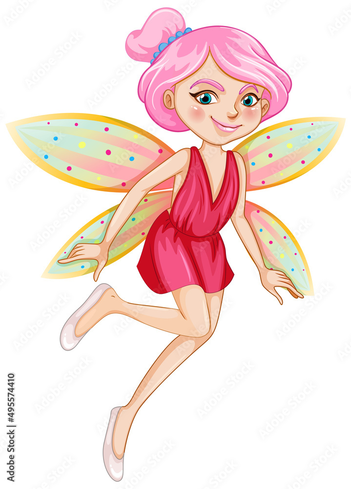 Beautiful fairy girl cartoon character