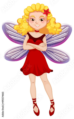 Fantastic fairy girl cartoon character