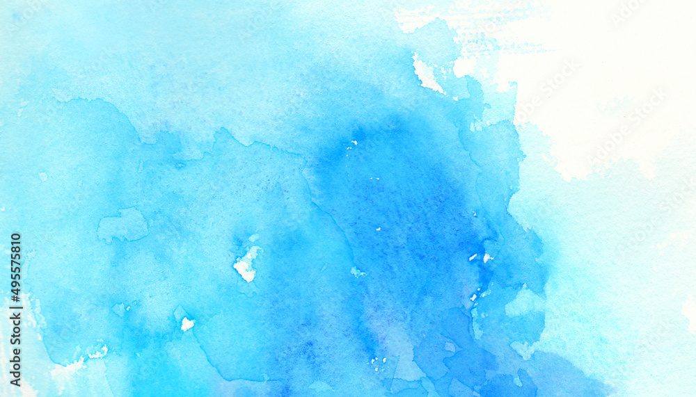 爽やかな青色の水彩背景 背景イラスト テクスチャ素材 Stock Illustration Adobe Stock
