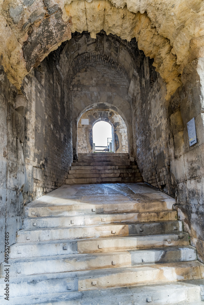 Tunnel Passageway Ancient Roman Arena Amphitheatre Nimes Gard France
