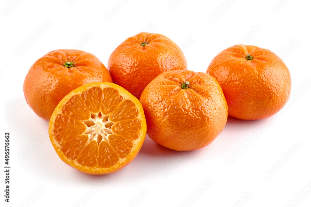 Fresh tangerine, isolated on white background. Fresh tangerine, isolated on white background.