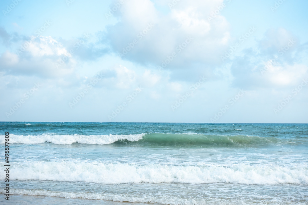 A beach at Yalong Bay Scenic Area in Sanya, Hainan Province, China