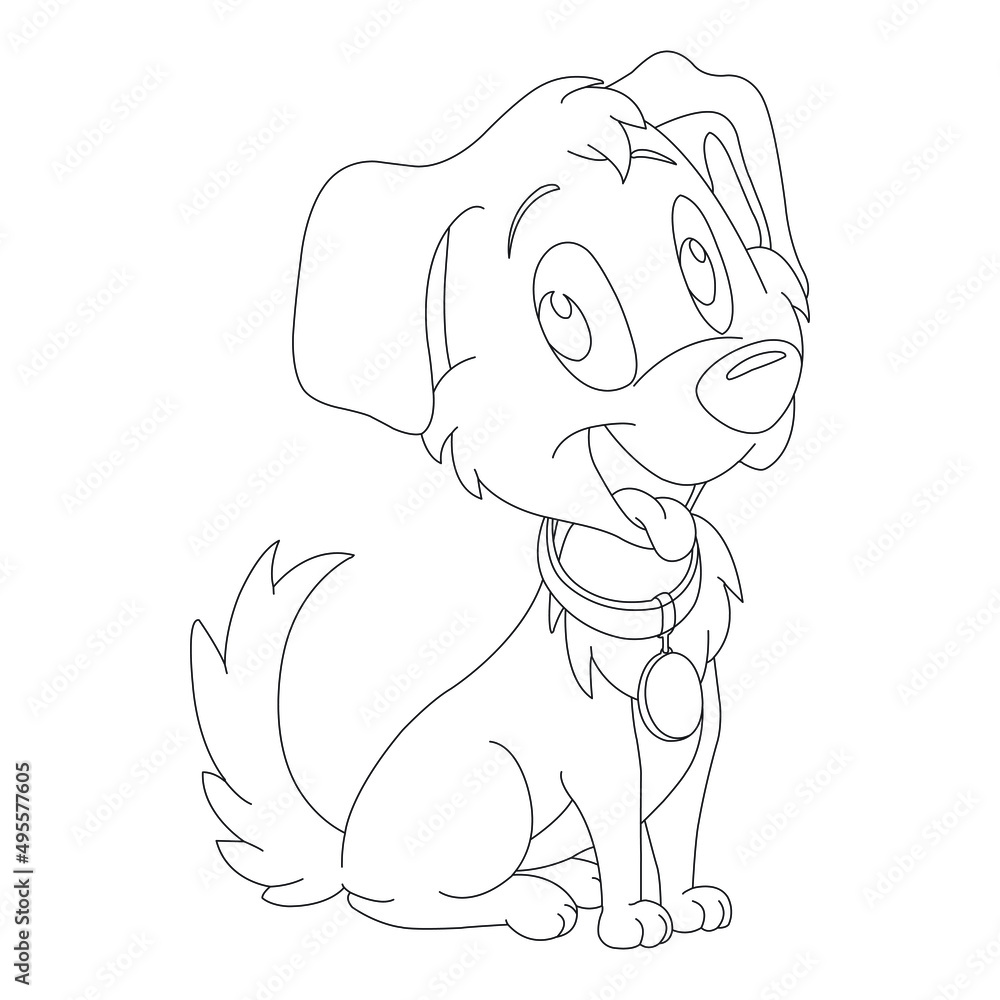 Cute Puppy Dog Outline Coloring Page For Kids Animal Coloring Page cute-puppy-dog-outline-coloring-page-for-kids-animal-coloring-page