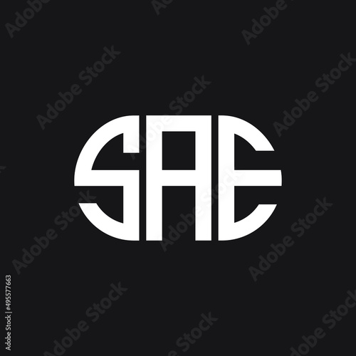 SAE letter logo design on Black background. SAE creative initials letter logo concept. SAE letter design. 
